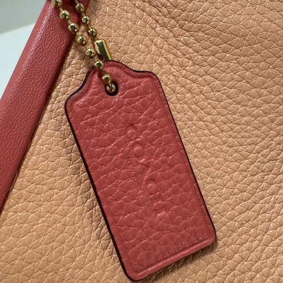 COACH Nora Kisslock Crossbody With Strawberry 🍓Leather Gold/Faded Blush/Taffy - Picture 5 of 16